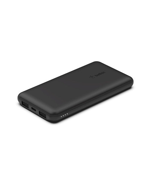 Belkin 10.000mAh PowerBank USB-C 15W Çift USB-A 15cm USB-A to C Kablo Siyah BPB011BTBK
