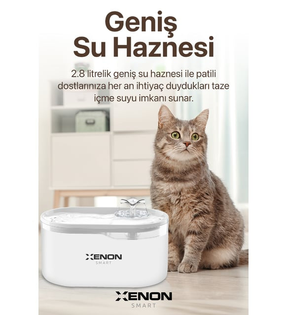 XENON SMART WIFI DESTEKLI KEDI SU PINARI X8650_M1
