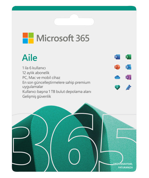 Microsoft 365 Aile 1 Yıllık Elektronik Lisans 6GQ-00086