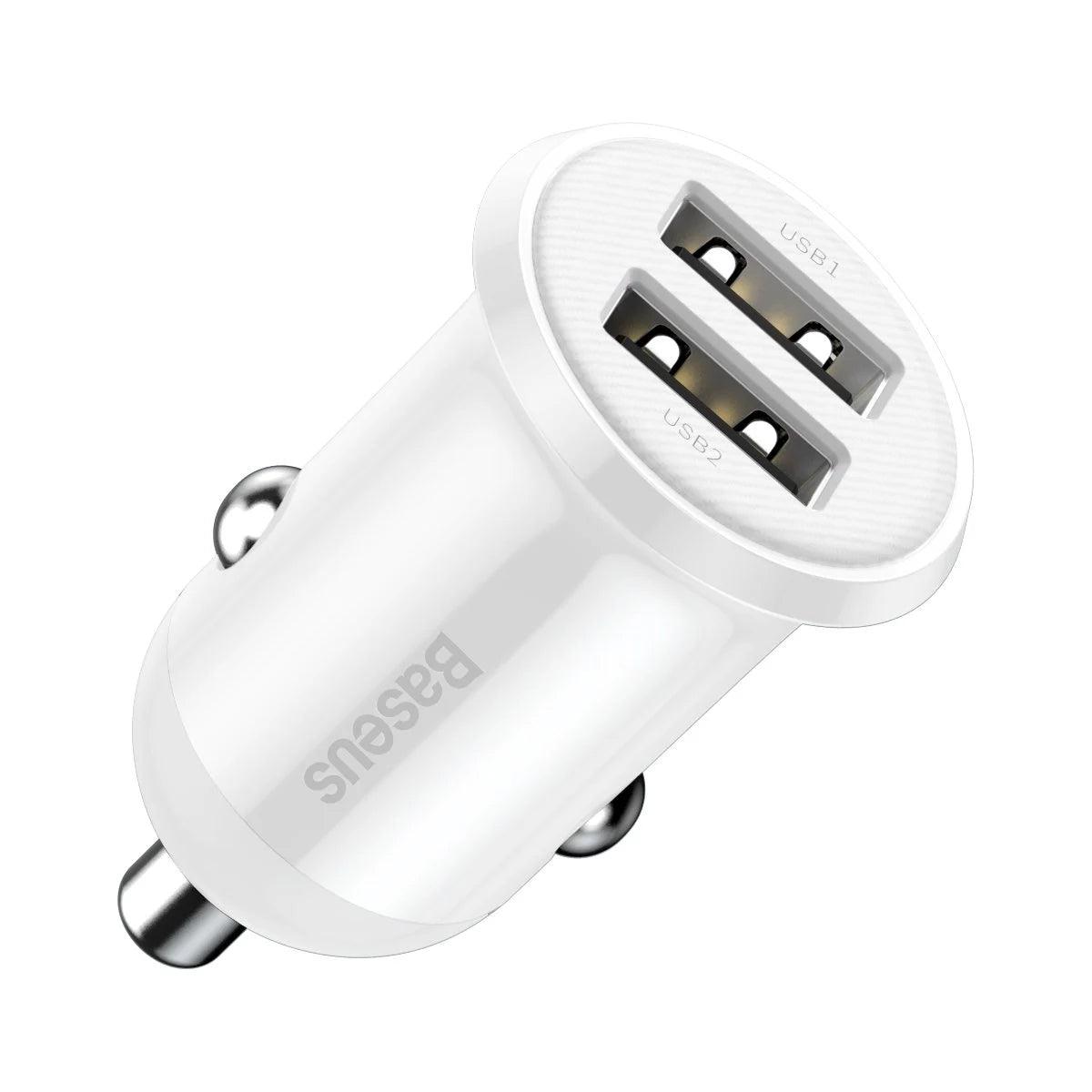 Baseus Grain Pro Araç Şarjı (2*USB 4.8A ) - Beyaz CCALLP-02