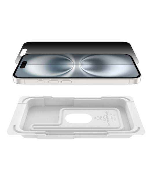Belkin InvisiGlass Gizlilik İşlemli iPhone 16, iPhone 15, iPhone 14 Pro Ekran Koruyucu OVA167HQ