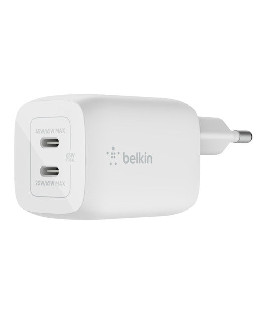Belkin 2'li USB-C 65W PD Gan Şarj Cihazı WCH013VFWH