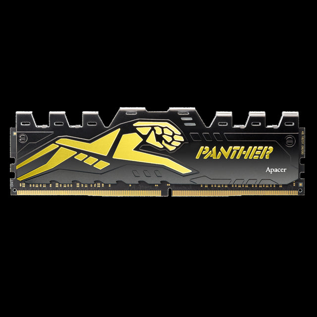 Apacer Panther Black-Gold 8GB 1x8GB 3200MHz CL16 DDR4 Gaming Ram (AH4U08G32C28Y7GAA-1)