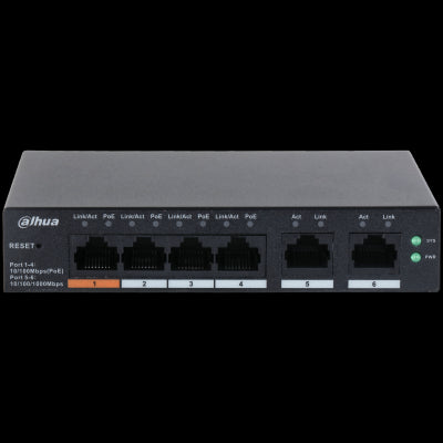 DAHUA CS4006-4ET-60 4 PORT 4XGE-2XGE YÖNETİLEBİLİR 60W POE SWİTCH
