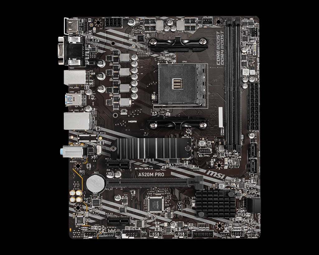 MSI A520M PRO DDR4 4600/1866Mhz M.2 MATX AM4