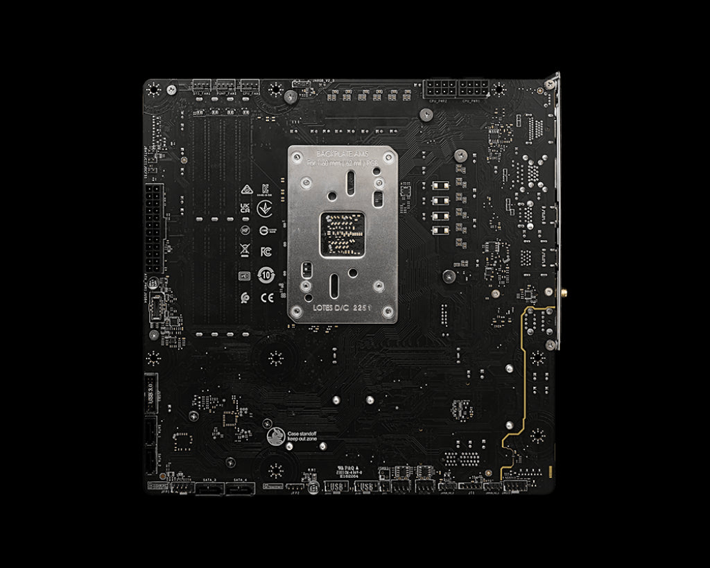 MSI B650M PROJECT ZERO AM5 DDR5 7600MHZ(OC) HDMI DP M.2 USB3.2 2.5G LAN WI-FI 6E mATX