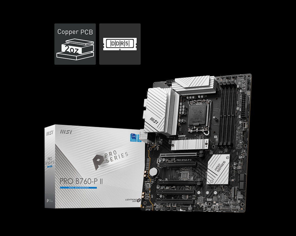 MSI PRO B760-P II DDR5 7000(OC) M.2 USB3.2 HDMI ATX 1700P