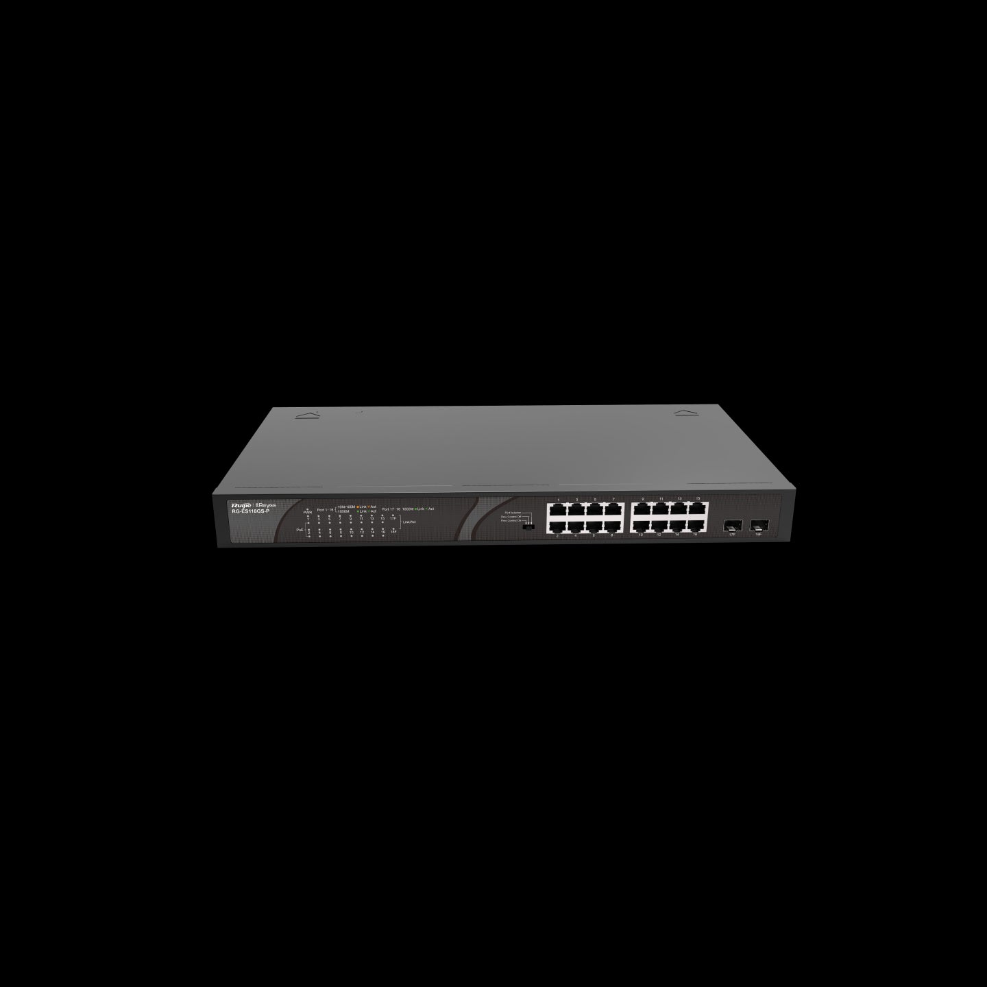 RUİJİE-REYEE RG-ES118GS-P 16XGE 2XGE F.GİGABİT 247W POE SWİTCH