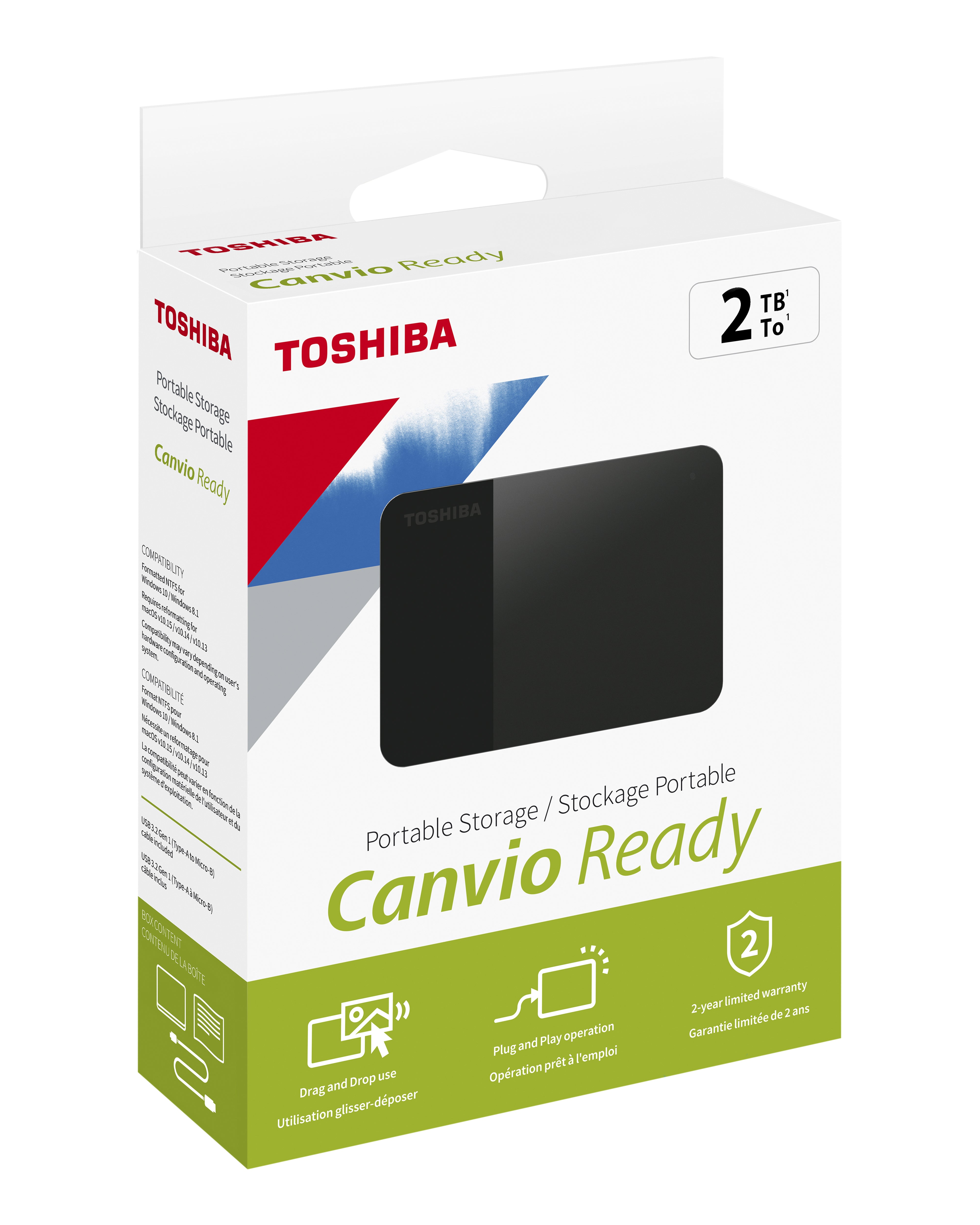 2TB CANVIO READY 2.5&quot; USB3.2 G1 TOSHIBA HDTP320EK3AA
